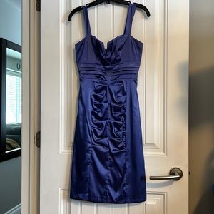 Y2K Knee Length Dress with Front and Back Ruching.